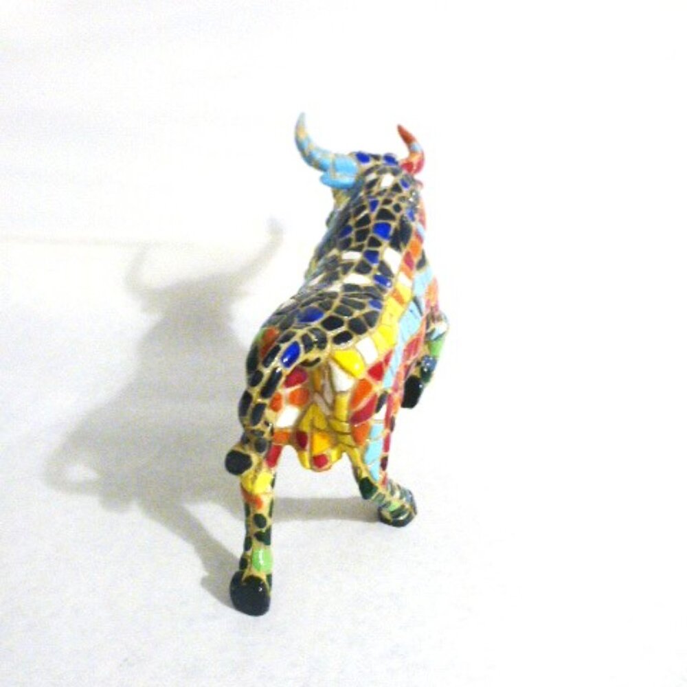 Unique MOSIAC TILE Bull Multi Color RIDING BULL Collection Bull RIDING DERBY - Picture 2 of 5